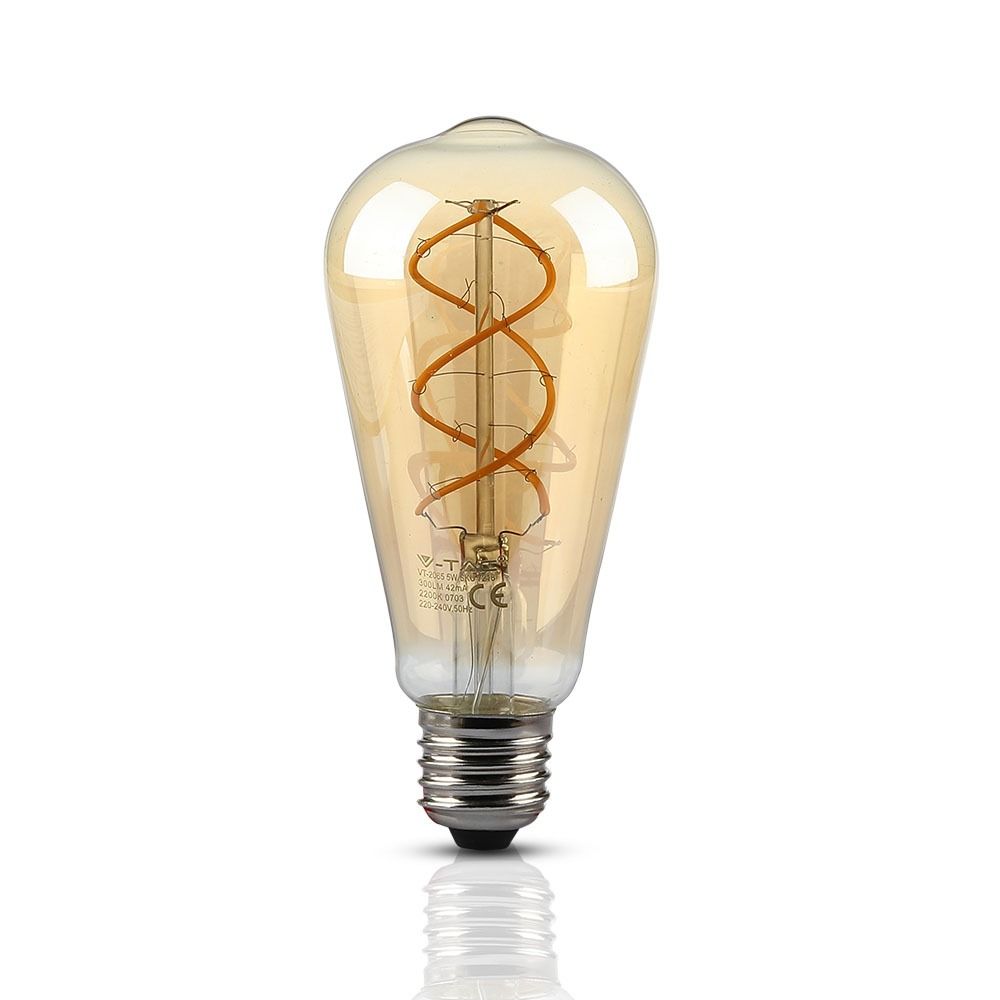 V-TAC  LAMPADINA LED E27 5W BULB ST64 FILAMENTO AMBRATA