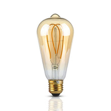 Carica l&#39;immagine nel visualizzatore di Gallery, V-TAC LAMPADINA LED E27 5W BULB ST64 FILAMENTO AMBRATA
