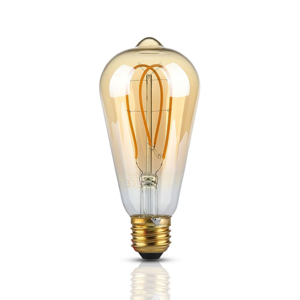V-TAC LAMPADINA LED E27 5W BULB ST64 FILAMENTO AMBRATA