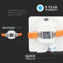 Cargar imagen en el visor de la galería, V-TAC PANNELLO LED QUADRATO 12W SMD DA INCASSO REGOLABILE CON DRIVER CON CHIP SAMSUNG
