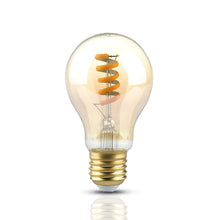 Carica l&#39;immagine nel visualizzatore di Gallery, V-TAC LAMPADINA LED E27 4W BULB A60 FILAMENTO COB AMBRATA
