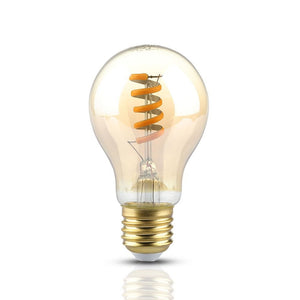 V-TAC LAMPADINA LED E27 4W BULB A60 FILAMENTO COB AMBRATA