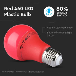 V-TAC LAMPADINA LED E27 9W BULB A60 COLORATA