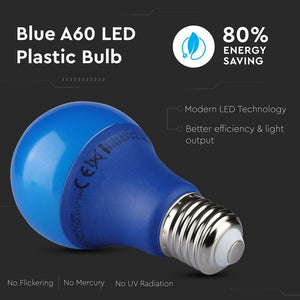 V-TAC LAMPADINA LED E27 9W BULB A60 COLORATA