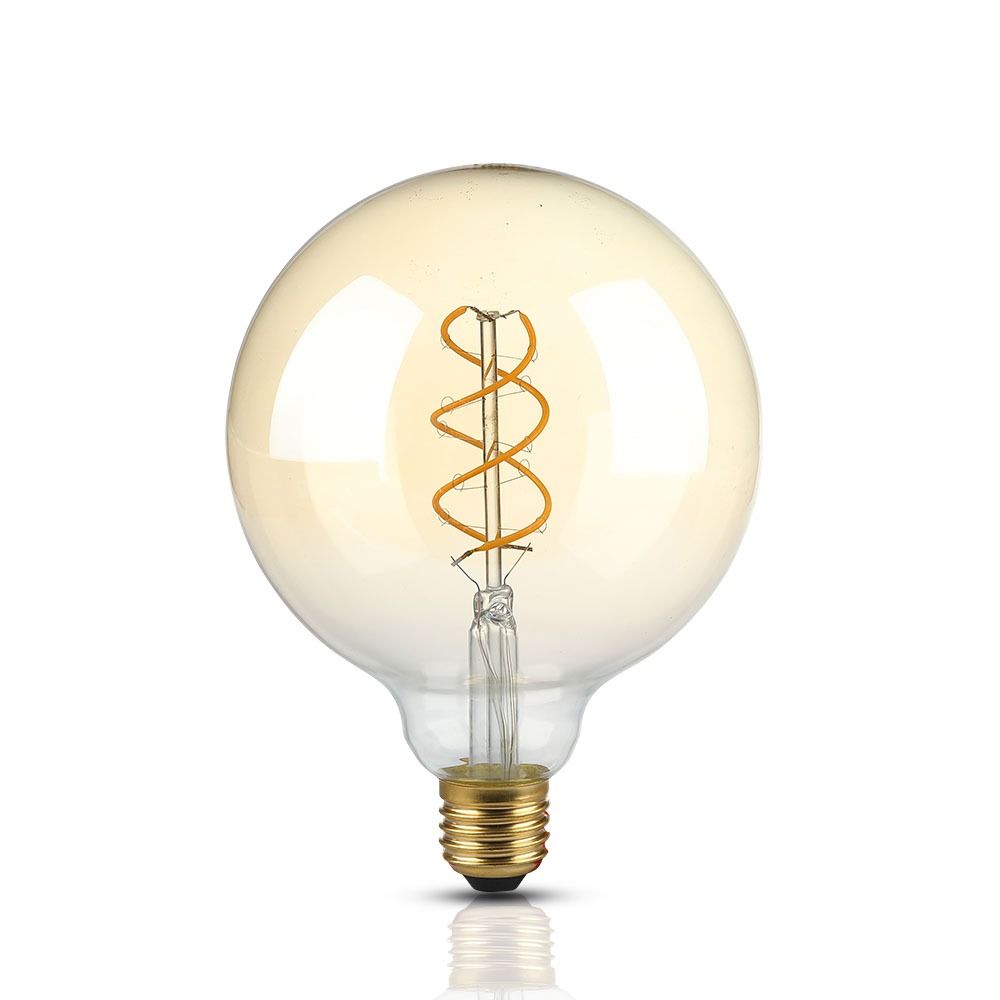 V-TAC LAMPADINA LED E27 5W GLOBO G125 FILAMENTO AMBRATA DIMMERABILE
