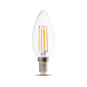 V-TAC DUO PACK CONFEZIONE 2 LAMPADINE LED E14 4W CANDELA FILAMENT