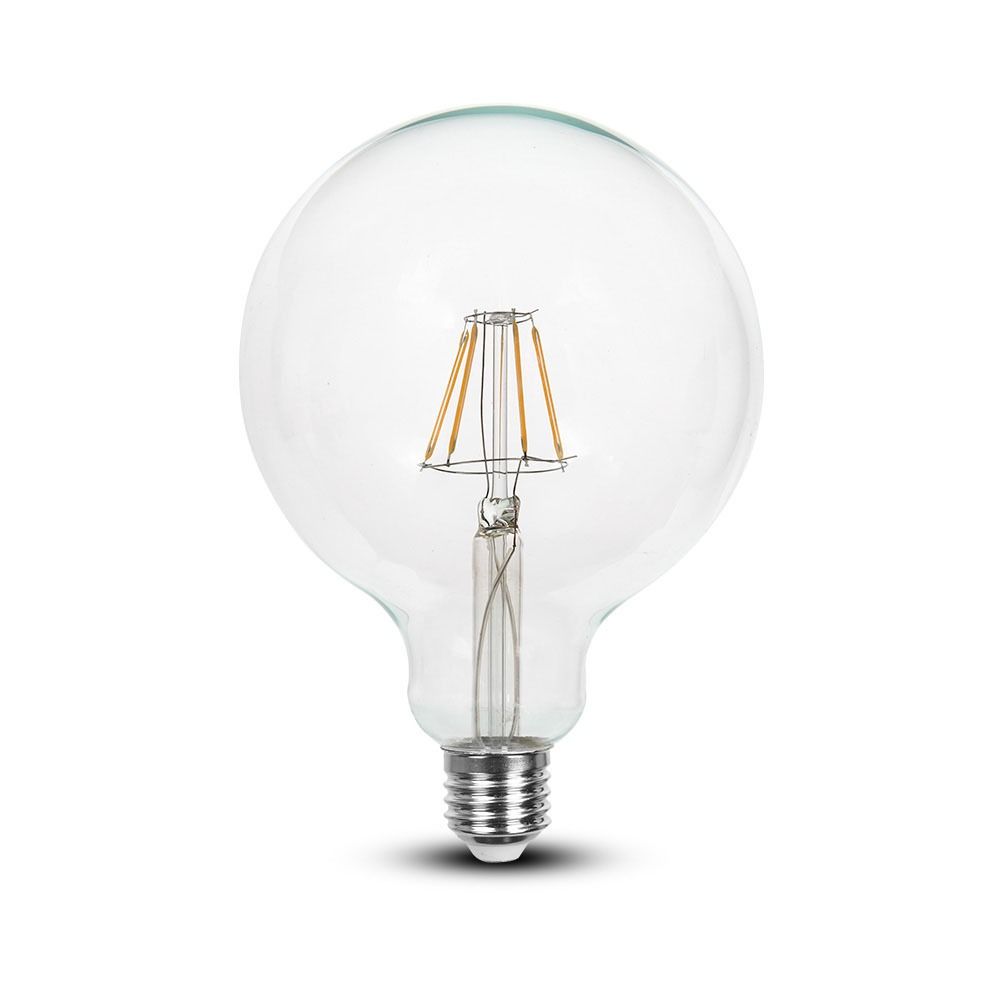 V-TAC LAMPADINA LED E27 4W GLOBO G125 FILAMENTO DIMMERABILE