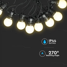 Carica l&#39;immagine nel visualizzatore di Gallery, V-TAC CATENA DA 20 LAMPADINE LED MINI GLOBO BIANCHE PER INTERNO E ESTERNO
