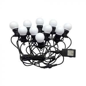 V-TAC CATENA DA 20 LAMPADINE LED MINI GLOBO BIANCHE PER INTERNO E ESTERNO