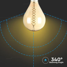 Carica l&#39;immagine nel visualizzatore di Gallery, V-TAC LAMPADINA E27 FILAMENTO LED A DOPPIA SPIRALE 8W BULB A160 CON VETRO AMBRATO DIMMERABILE
