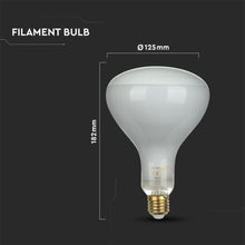 Carica l&#39;immagine nel visualizzatore di Gallery, V-TAC LAMPADINA LED E27 8W BULB REFLECTOR R125 FILAMENT DIMMERABILE
