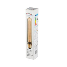 Carica l&#39;immagine nel visualizzatore di Gallery, V-TAC LAMPADINA LED E27 2W TUBOLARE T30 AMBRATA CON INCISIONI LASER
