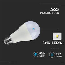 Carica l&#39;immagine nel visualizzatore di Gallery, V-TAC LAMPADINA LED E27 17W BULLB A65 CRI ≥95
