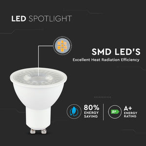 V-TAC LAMPADINA LED GU10 6W FARETTO SPOTLIGHT CRI ≥95 38°