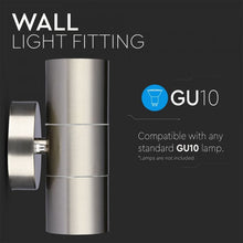 Cargar imagen en el visor de la galería, V-TAC PORTALAMPADA DOPPIO WALL LIGHT DA MURO PER 2 LAMPADINE GU10
