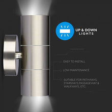 Cargar imagen en el visor de la galería, V-TAC PORTALAMPADA DOPPIO WALL LIGHT DA MURO PER 2 LAMPADINE GU10
