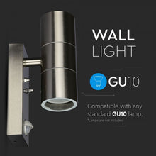 Cargar imagen en el visor de la galería, V-TAC  PORTALAMPADA DOPPIO WALL LIGHT DA MURO PER 2 LAMPADINE GU10 CON SENSORE
