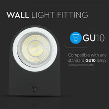 Carica l&#39;immagine nel visualizzatore di Gallery, V-TAC PORTALAMPADA DOPPIO WALL LIGHT DA MURO PER 2 LAMPADINE GU10 IP44
