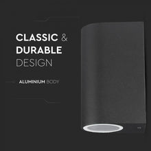 Carica l&#39;immagine nel visualizzatore di Gallery, V-TAC PORTALAMPADA DOPPIO WALL LIGHT DA MURO PER 2 LAMPADINE GU10 IP44
