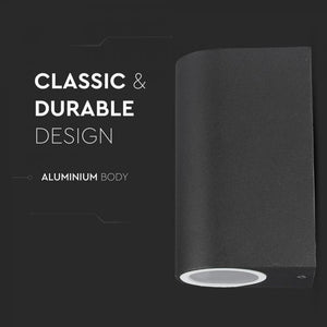 V-TAC PORTALAMPADA DOPPIO WALL LIGHT DA MURO PER 2 LAMPADINE GU10 IP44