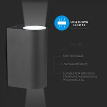 Carica l&#39;immagine nel visualizzatore di Gallery, V-TAC PORTALAMPADA DOPPIO WALL LIGHT DA MURO PER 2 LAMPADINE GU10 IP44
