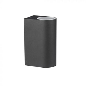 V-TAC PORTALAMPADA DOPPIO WALL LIGHT DA MURO PER 2 LAMPADINE GU10 IP44