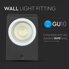 Carica l&#39;immagine nel visualizzatore di Gallery, V-TAC PORTALAMPADA WALL LIGHT DA MURO PER 1 LAMPADINA GU10 IP44
