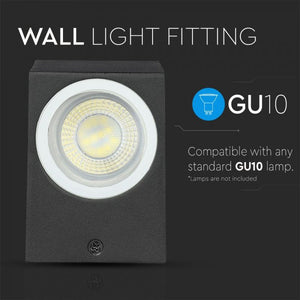 V-TAC PORTALAMPADA DOPPIO WALL LIGHT DA MURO PER 2 LAMPADINE GU10 IP44