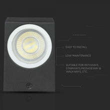 Carica l&#39;immagine nel visualizzatore di Gallery, V-TAC PORTALAMPADA DOPPIO WALL LIGHT DA MURO PER 2 LAMPADINE GU10 IP44
