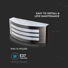 Carica l&#39;immagine nel visualizzatore di Gallery, V-TAC PORTALAMPADA WALL LIGHT DA MURO PER LAMPADINE E27
