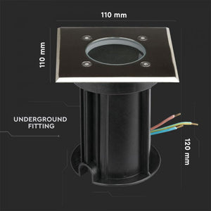 V-TAC PORTALAMPADA DA INTERRAMENTO PER LAMPADINE GU10