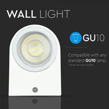 Carica l&#39;immagine nel visualizzatore di Gallery, V-TAC PORTALAMPADA WALL LIGHT DA MURO PER 1 LAMPADINA GU10 IP44
