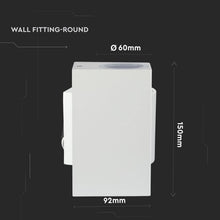 Carica l&#39;immagine nel visualizzatore di Gallery, V-TAC PORTALAMPADA DOPPIO WALL LIGHT DA MURO PER 2 LAMPADINE GU10 IP44
