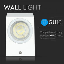 Carica l&#39;immagine nel visualizzatore di Gallery, V-TAC PORTALAMPADA DOPPIO WALL LIGHT DA MURO PER 2 LAMPADINE GU10 IP44

