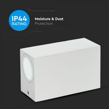 Carica l&#39;immagine nel visualizzatore di Gallery, V-TAC PORTALAMPADA DOPPIO WALL LIGHT DA MURO PER 2 LAMPADINE GU10 IP44
