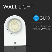 Carica l&#39;immagine nel visualizzatore di Gallery, V-TAC PORTALAMPADA DOPPIO WALL LIGHT DA MURO PER 2 LAMPADINE GU10 IP44
