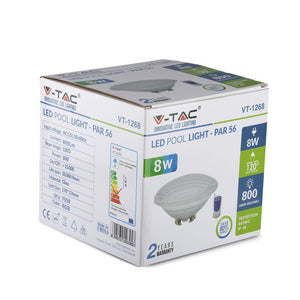 V-TAC LAMPADA LED RGB DA PISCINA PAR56 12W IP68 12V CON TELECOMANDO