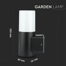 Cargar imagen en el visor de la galería, V-TAC PORTALAMPADA DA GIARDINO WALL LIGHT DA MURO ROTONDO PER LAMPADINE GU10
