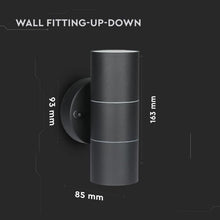 Cargar imagen en el visor de la galería, V-TAC PORTALAMPADA DOPPIO WALL LIGHT DA MURO PER 2 LAMPADINE GU10
