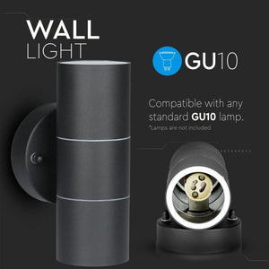 V-TAC PORTALAMPADA DOPPIO WALL LIGHT DA MURO PER 2 LAMPADINE GU10