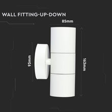 Carica l&#39;immagine nel visualizzatore di Gallery, V-TAC PORTALAMPADA DOPPIO WALL LIGHT DA MURO PER 2 LAMPADINE GU10
