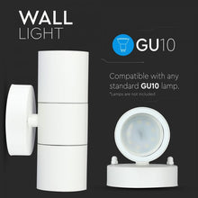 Cargar imagen en el visor de la galería, V-TAC PORTALAMPADA DOPPIO WALL LIGHT DA MURO PER 2 LAMPADINE GU10
