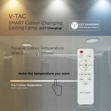 Carica l&#39;immagine nel visualizzatore di Gallery, V-TAC PLAFONIERA LED 65W FORMA CIRCOLARE EFFETTO CIELO STELLATO CON TELECOMANDO
