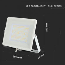 Cargar imagen en el visor de la galería, V-TAC FARO LED SMD 100W HIGH LUMENS ULTRASOTTILE CHIP SAMSUNG DA ESTERNO

