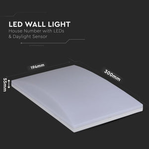 V-TAC  LAMPADA LED DA MURO 10W CON CHIP SAMSUNG E ADESIVI ALFANUMERICI