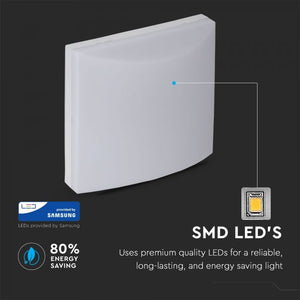 V-TAC  LAMPADA LED DA MURO 10W CON CHIP SAMSUNG E ADESIVI ALFANUMERICI