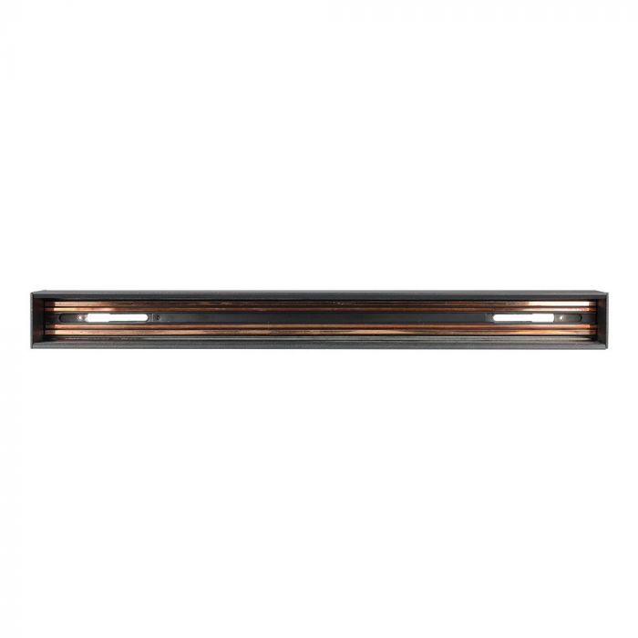 V-TAC BINARIO IN ALLUMINIO NERO PER TRACK LIGHTS MAGNETICHE LUNGHEZZA 1500MM