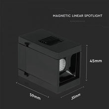 Carica l&#39;immagine nel visualizzatore di Gallery, V-TAC MAGNETIC LINEAR SPOTLIGHT FARETTO LED MAGNETICO 1W NERO CRI≥90 30°
