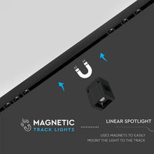 Carica l&#39;immagine nel visualizzatore di Gallery, V-TAC MAGNETIC LINEAR SPOTLIGHT FARETTO LED MAGNETICO 1W NERO CRI≥90 30°
