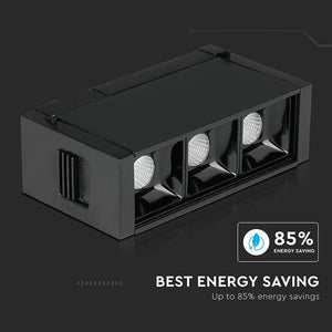 V-TAC PRO MAGNETIC LINEAR SPOTLIGHT FARETTO LED MAGNETICO 3W NERO CRI≥90 30°
